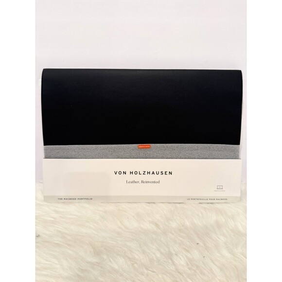 New Von Holzhausen MacBook Portfolio 16" vegan Leather Cover Black - Picture 5 of 13